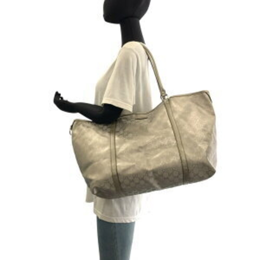 Gucci Silver Shoulder Bag GG Tote Imprime - Picture 7 of 10